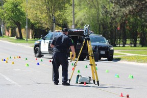 Police shut down a section of Richmond Street Sunday morning in the Masonville area , asking drivers to find another route. 