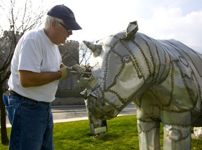 The iconic metal sculpture that adorned the front lawn of the cultural institution downtown for 36 years, is now in storage, and being assessed for restoration having endured vandalism and the element
