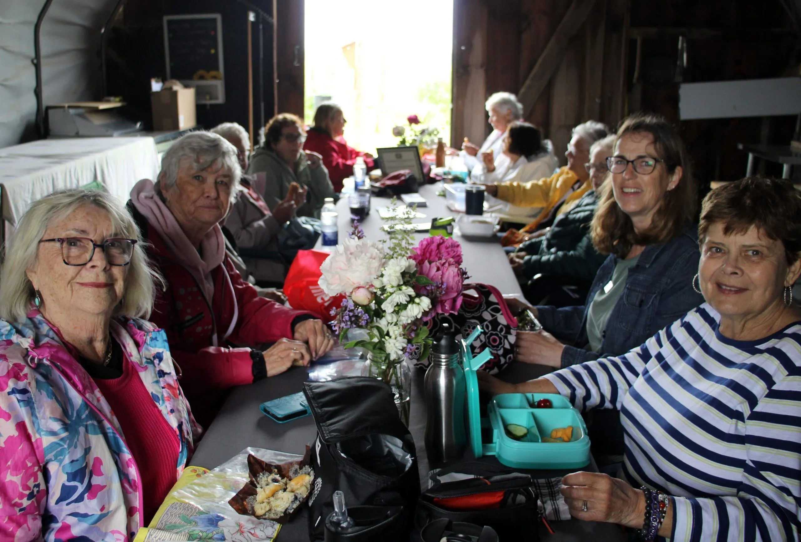 Retired teachers hold year-end picnic at Bruce Botanical Food Gardens