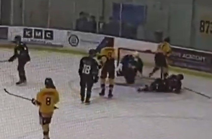 SEE IT: Video shows Jr. B hockey player step on knocked-down opponent