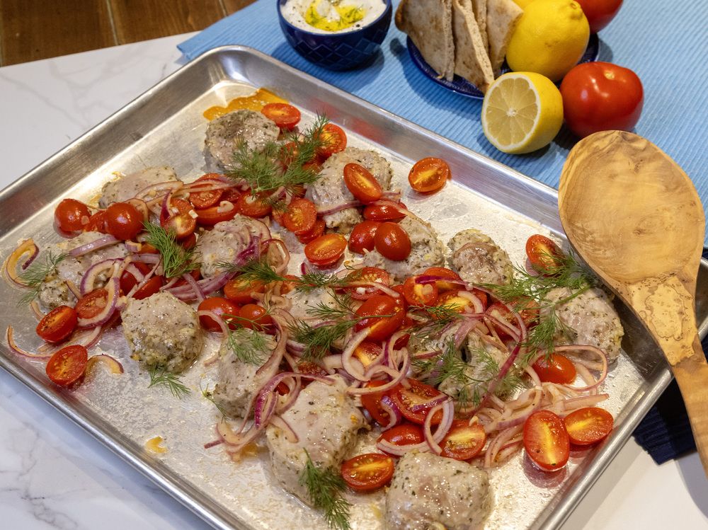 Fare With A Flair: Sheet pan souvlaki tasty, with easy clean-up