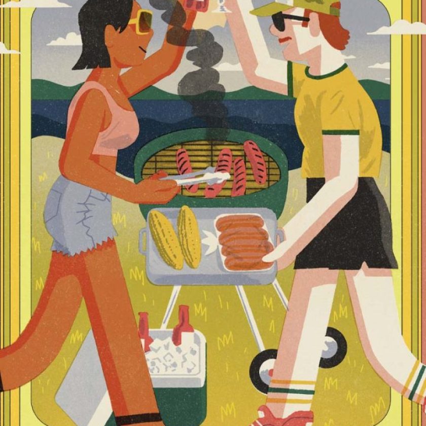 Why is it that men traditionally man the barbecue?