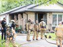 Two hurt in northwest London house fire